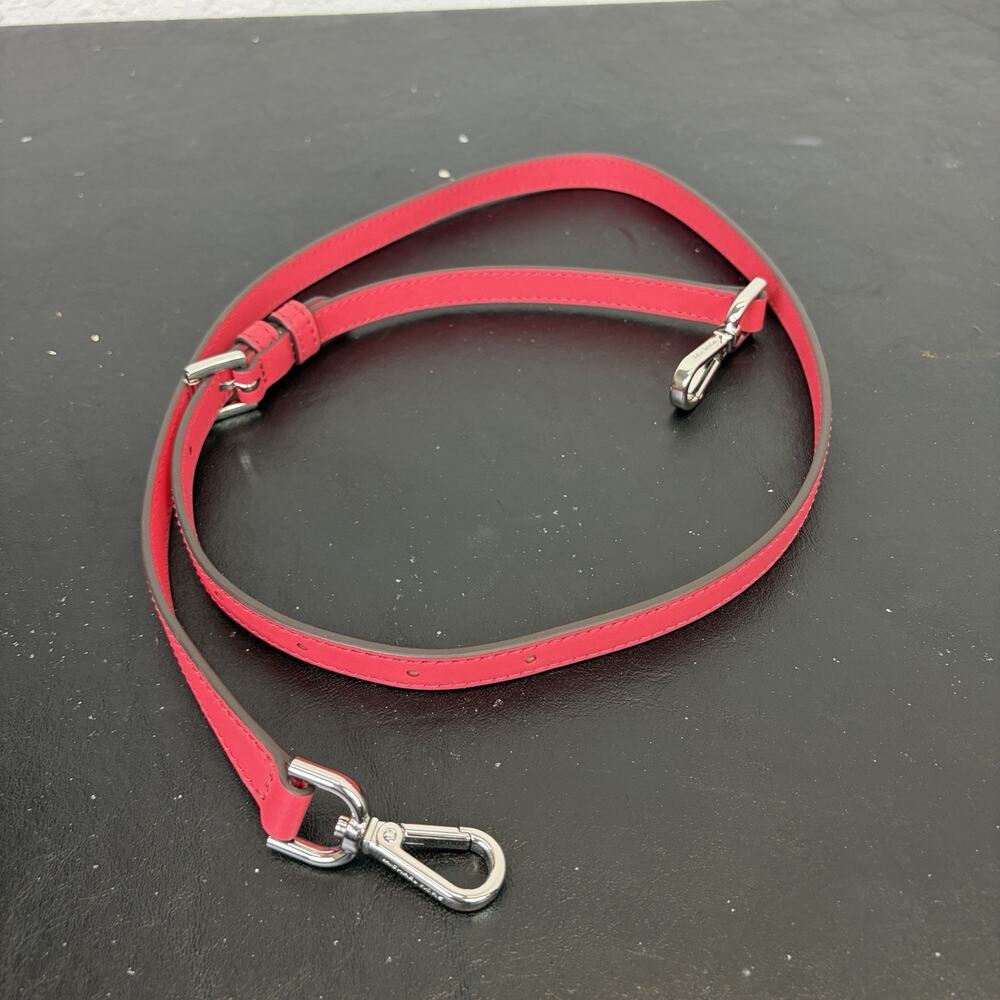 Michael Kors Leather Replacement Shoulder Strap Hot Pink Color Silver Hardware